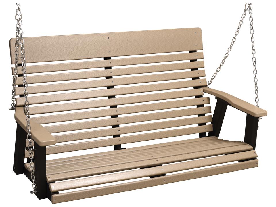 Casual Back 2-Seat Recycled Plastic Double Outdoor Swing