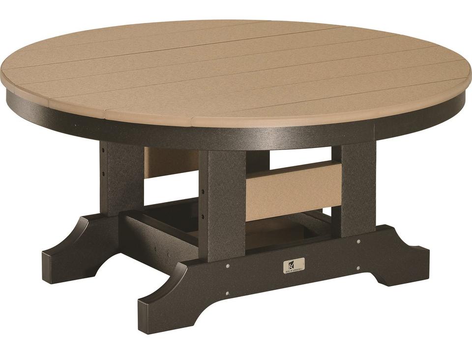 38-Inch Round Poly Lumber Conversation Table