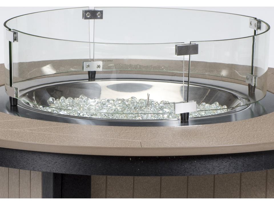 Donoma 20-Inch Round Glass Wind Guard