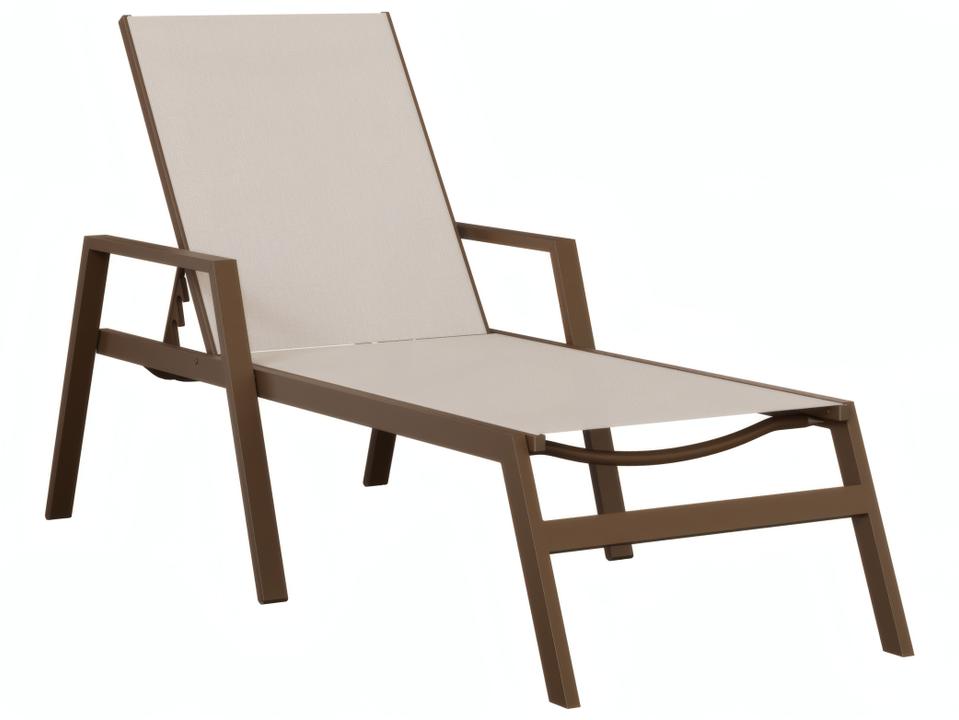 Vida Sling Outdoor Chaise Lounge with Arms