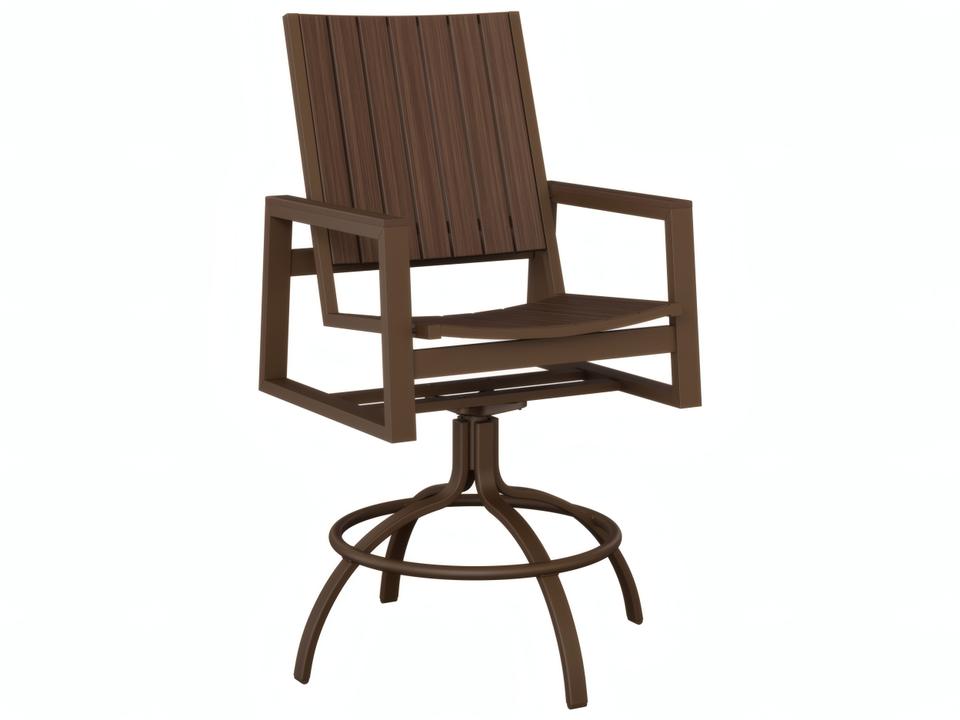 Vida Aluminum Poly Swivel Bar Chair