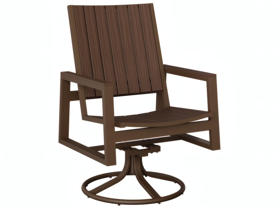 Vida Poly Swivel Rocker Dining Armchair in Many Colors