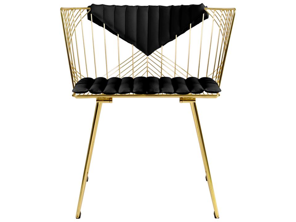 Captain Bikini Vinyl Black Accent Chair Pad