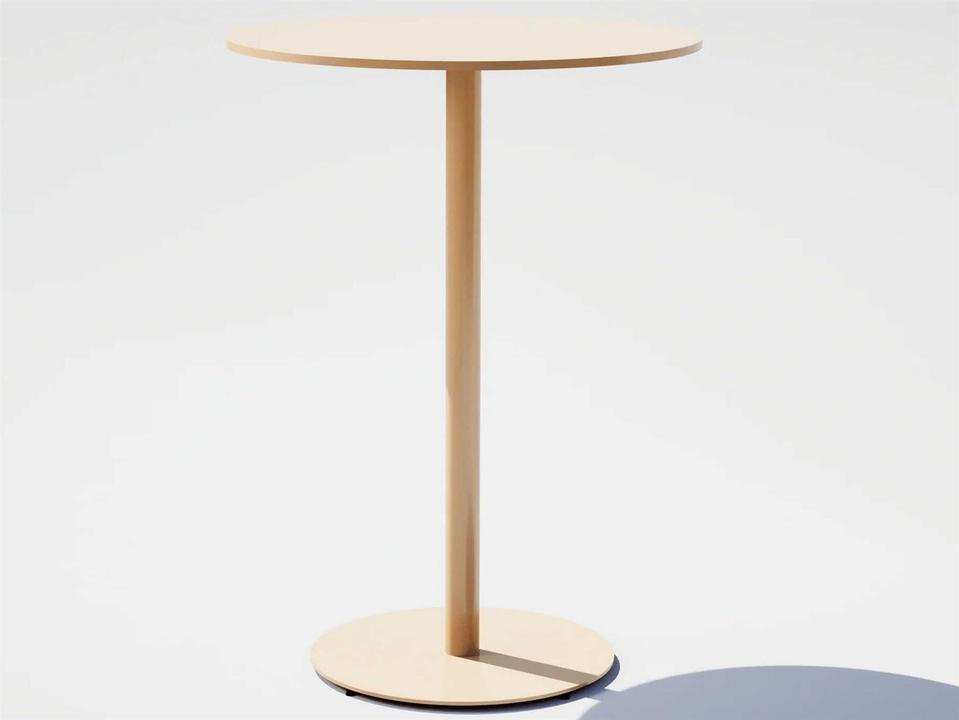 Pedestal Aluminum Round Bar Table