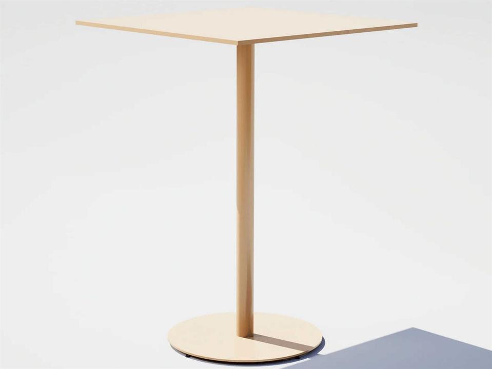 Pedestal Aluminum Square Bar Table