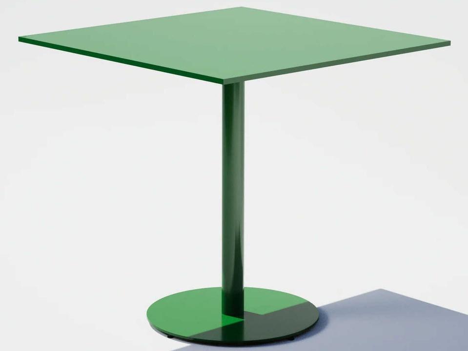 Pedestal Aluminum Square Dining Table