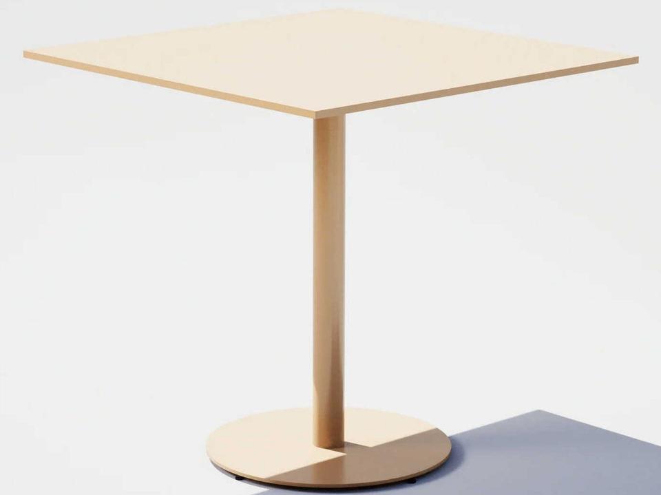 Pedestal Aluminum Square Dining Table