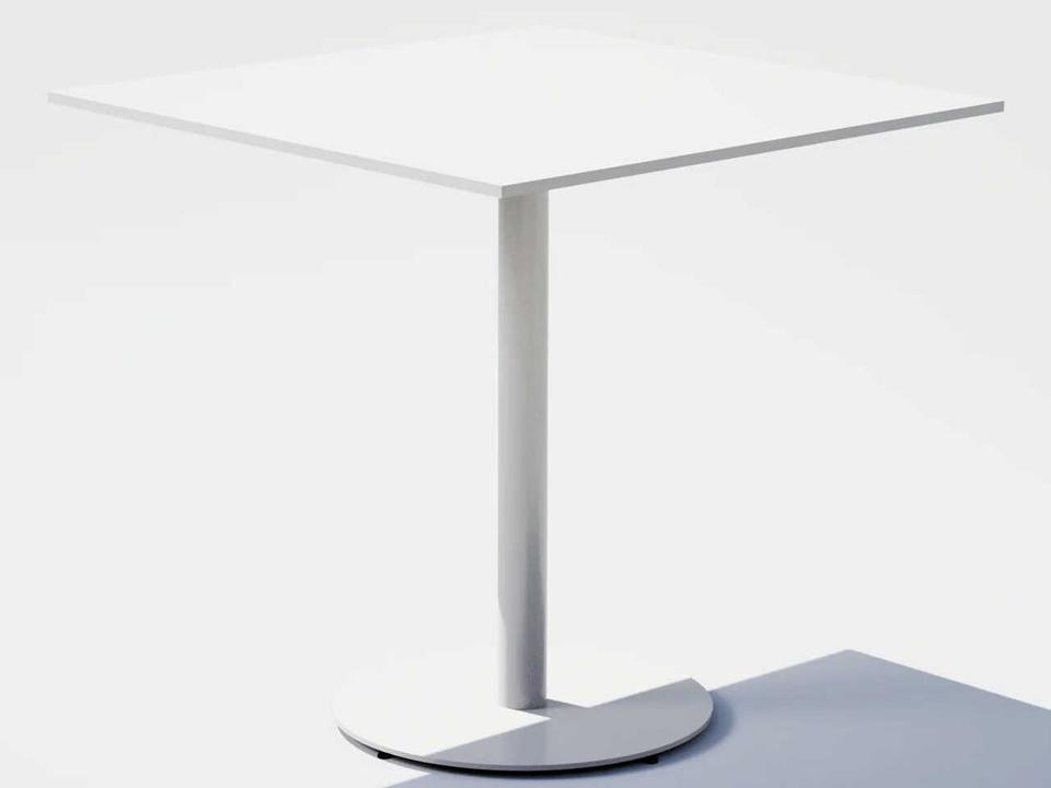 Pedestal Aluminum Square Dining Table