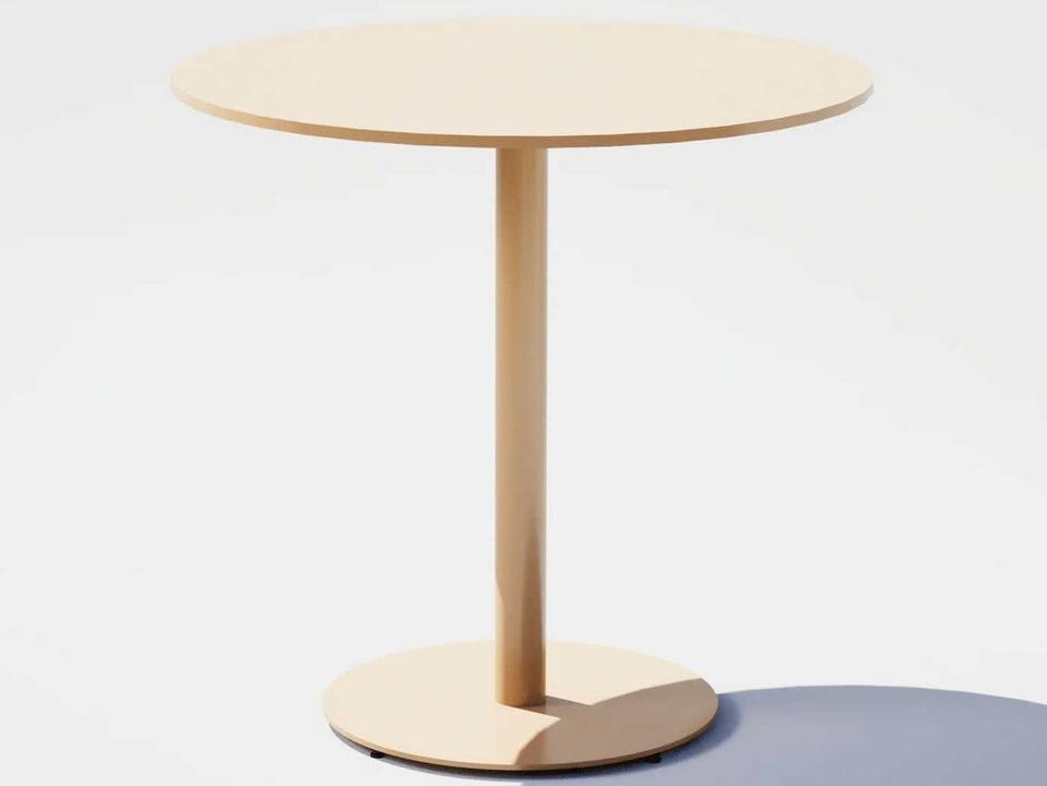 Pedestal Aluminum Square Dining Table