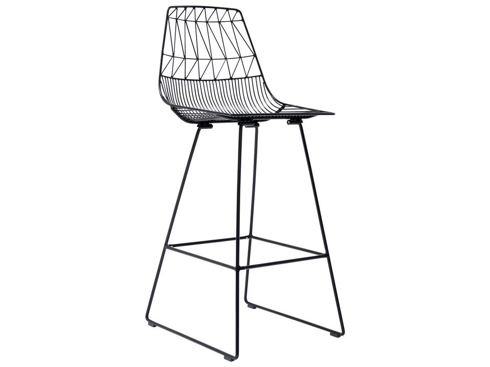 Lucy Galvanized Iron Bar Stool in Black