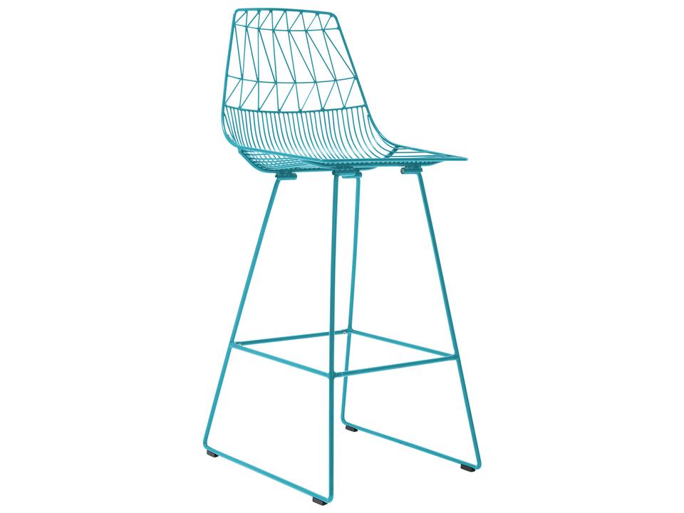 Lucy Galvanized Iron Bar Stool in Peacock