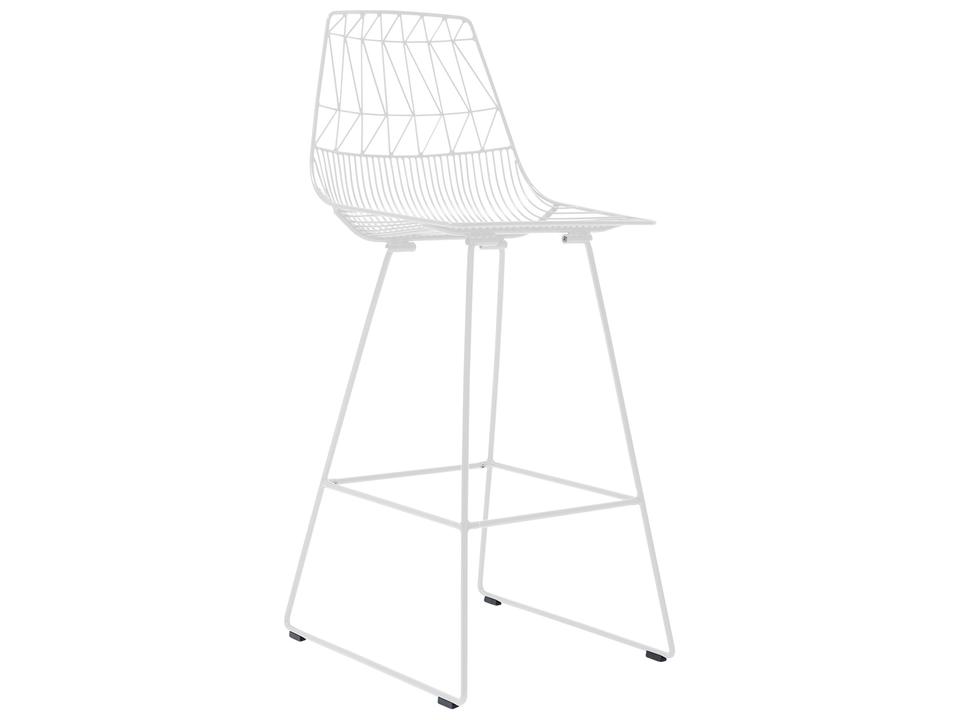 Lucy Galvanized Iron Bar Stool in White