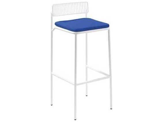Rachel True Blue Bar Stool Seat Pad in Sunbrella Fabric
