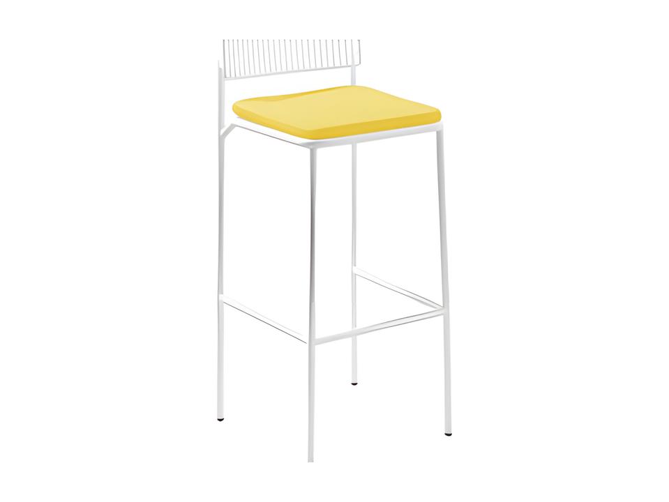 Rachel Bar Stool Seat Pad Sunbrella Fabric in Yellow
