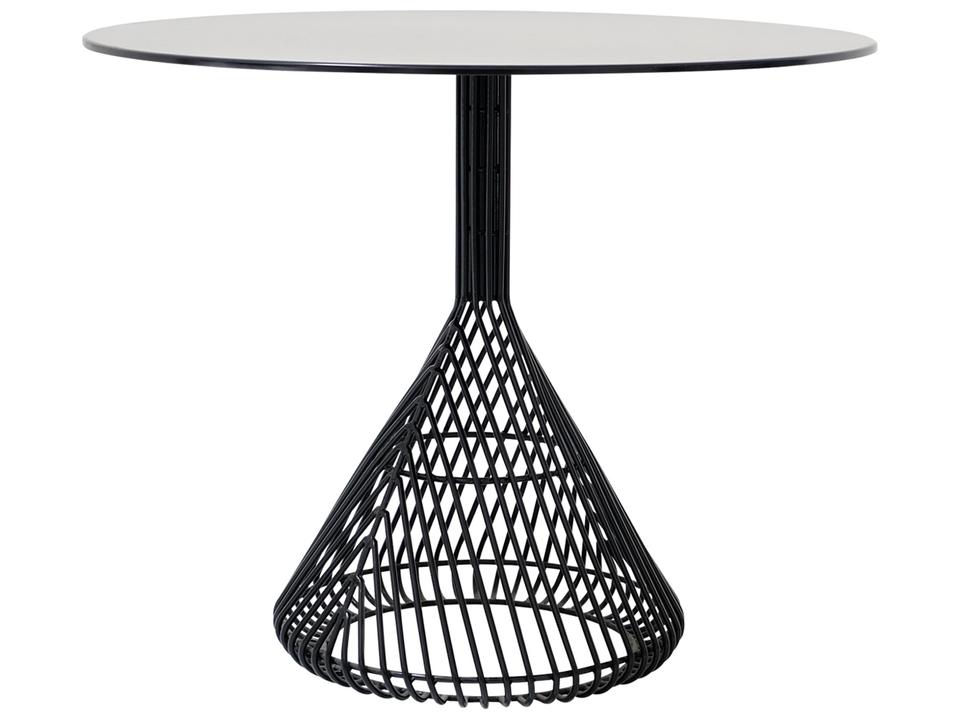 Bistro Galvanized Iron Round Black Table