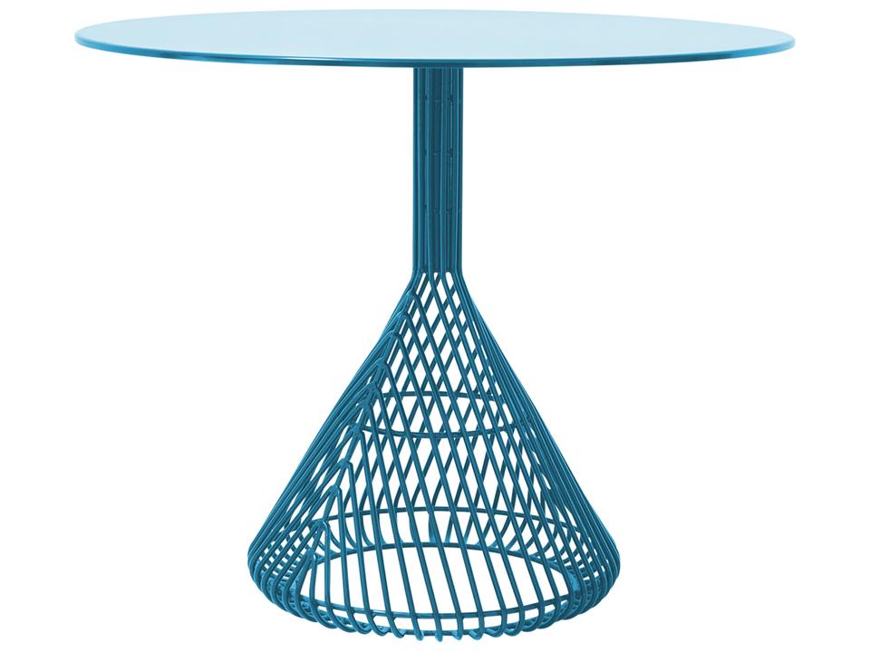 Bend Goods Bistro Round Dining Table Base Galvanized and Powder-Coated Steel