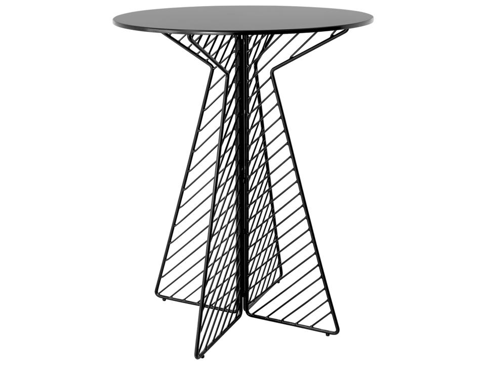 Cafe 30-Inch Round Galvanized Iron Bar Table in Black