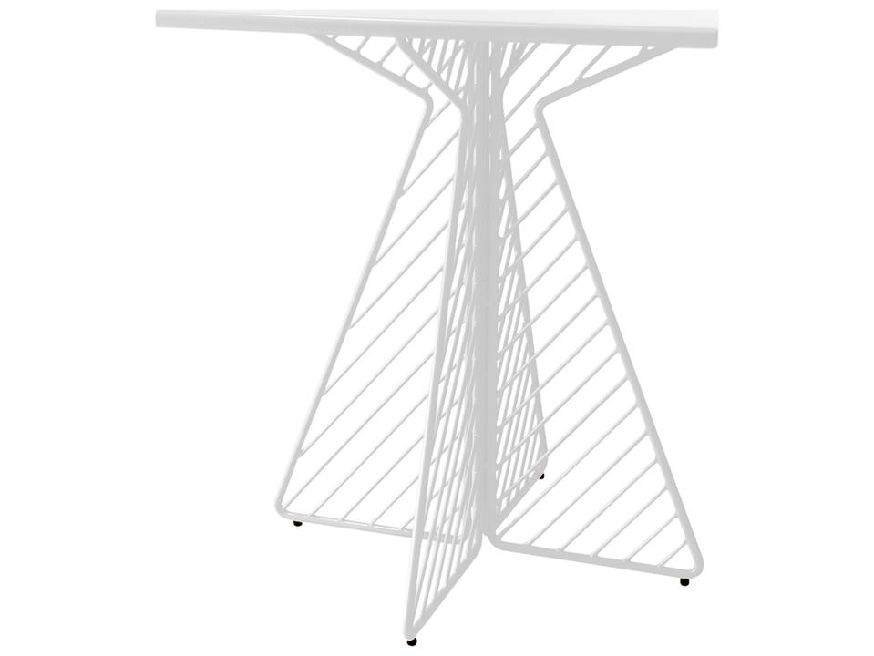Cafe 30-Inch Square Galvanized Iron Dining Table in White