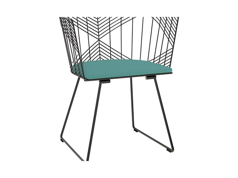 Captain Seat Pad with Sunbrella Fabric in Teal