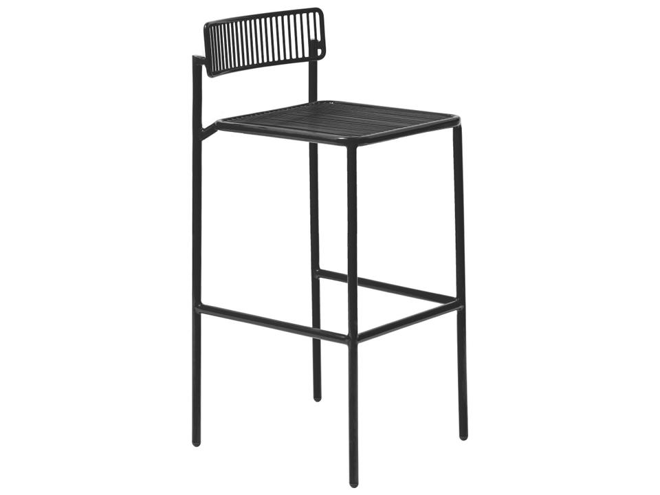 Bend Goods Rachel Indoor Outdoor Counter Stool in Black Galvanized Steel