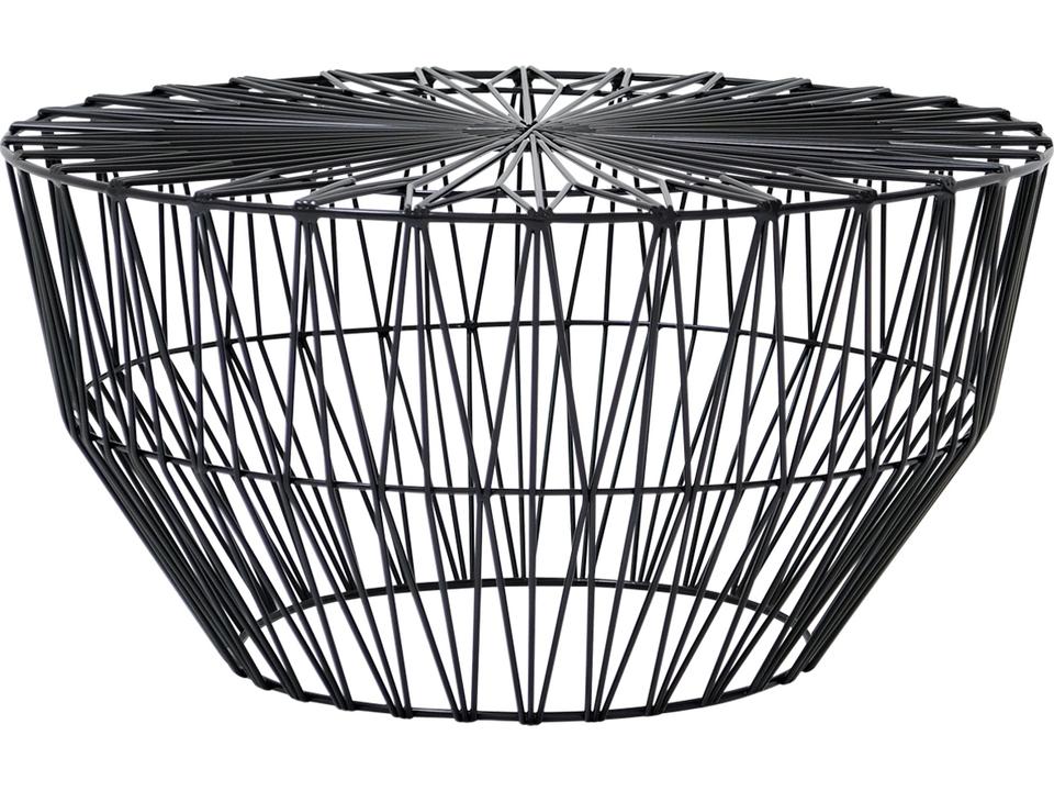 Bend Goods Drum Round Outdoor Side and Coffee Table in Black
