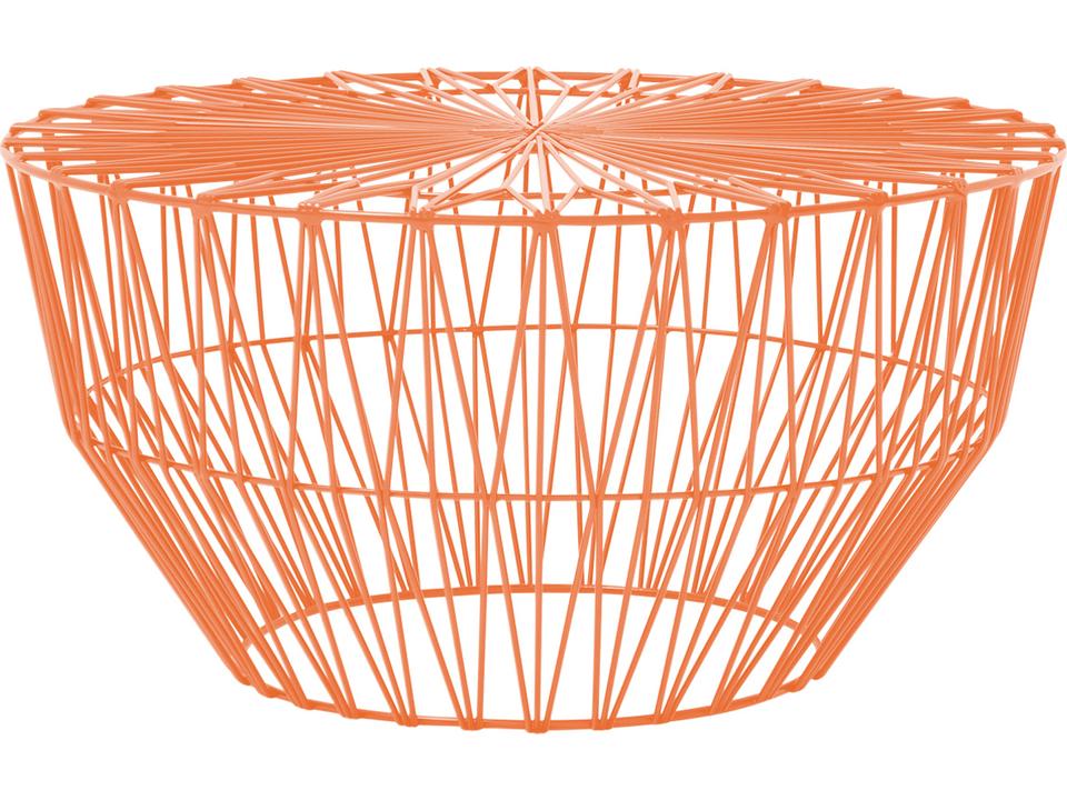 Bend Goods Drum Round Wire End Table Orange