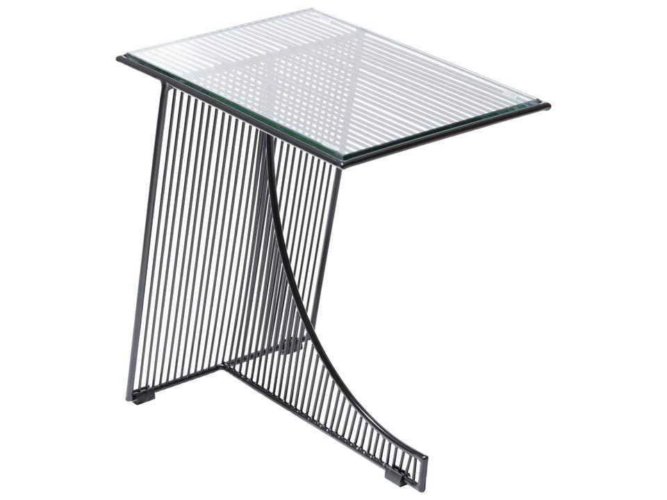 Eclipse Galvanized Iron Black Rectangular End Table