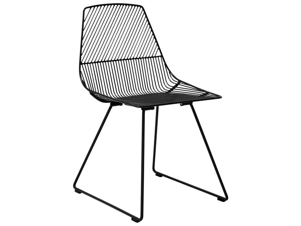 Bend Goods Ethel Wire Indoor Outdoor Dining Side Chair in Black