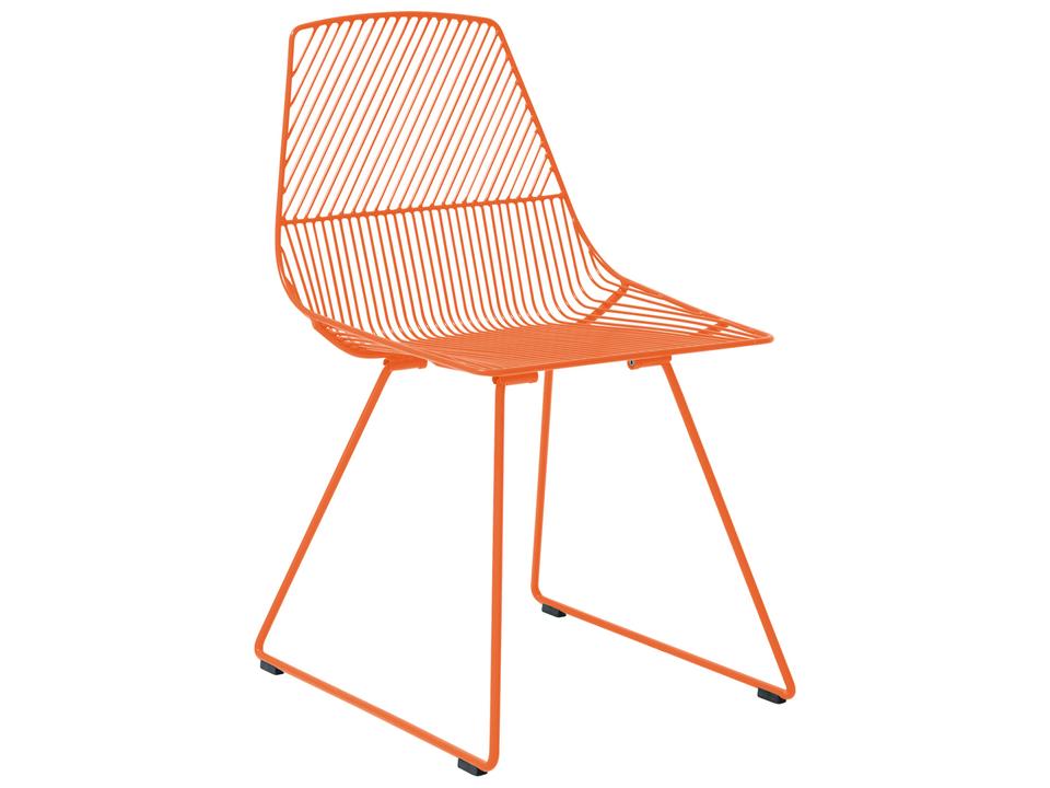 Ethel Galvanized Iron Dining Side Chair in Orange