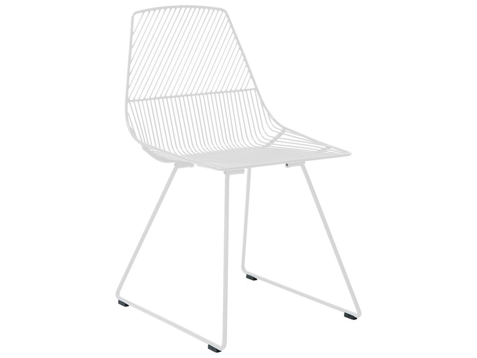 Bend Goods Ethel Galvanized Iron Outdoor Dining Side Chair in White
