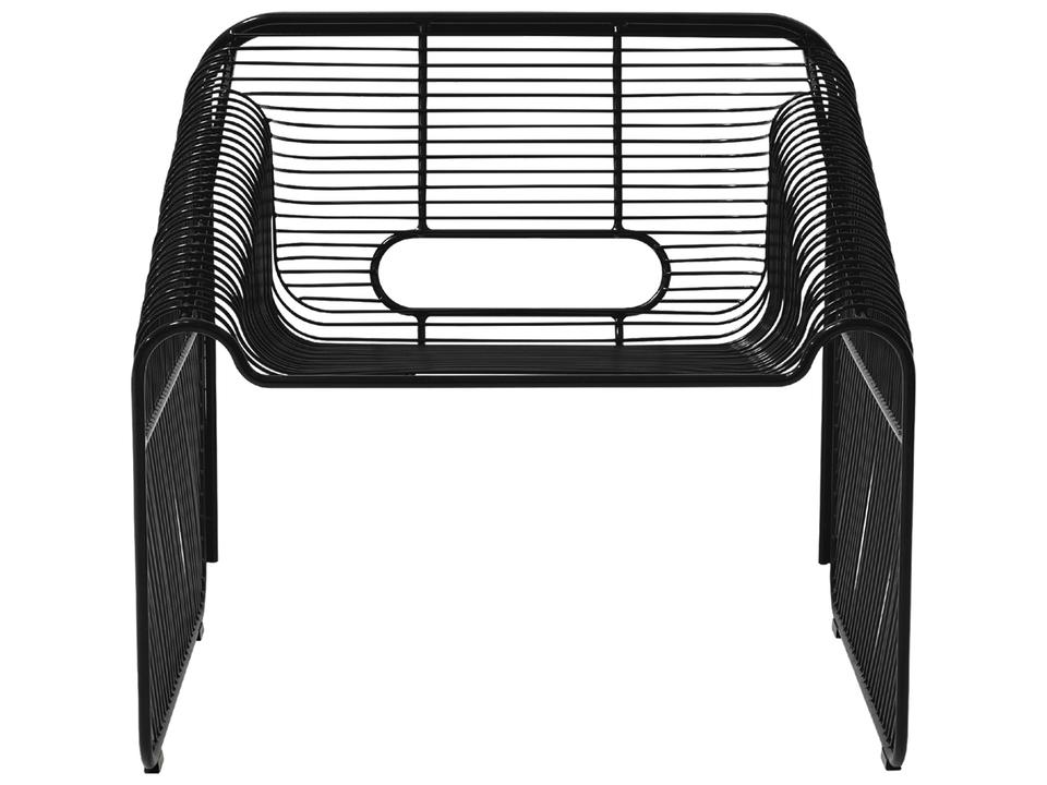 Hot Seat Black Galvanized Iron Wire Lounge Chair