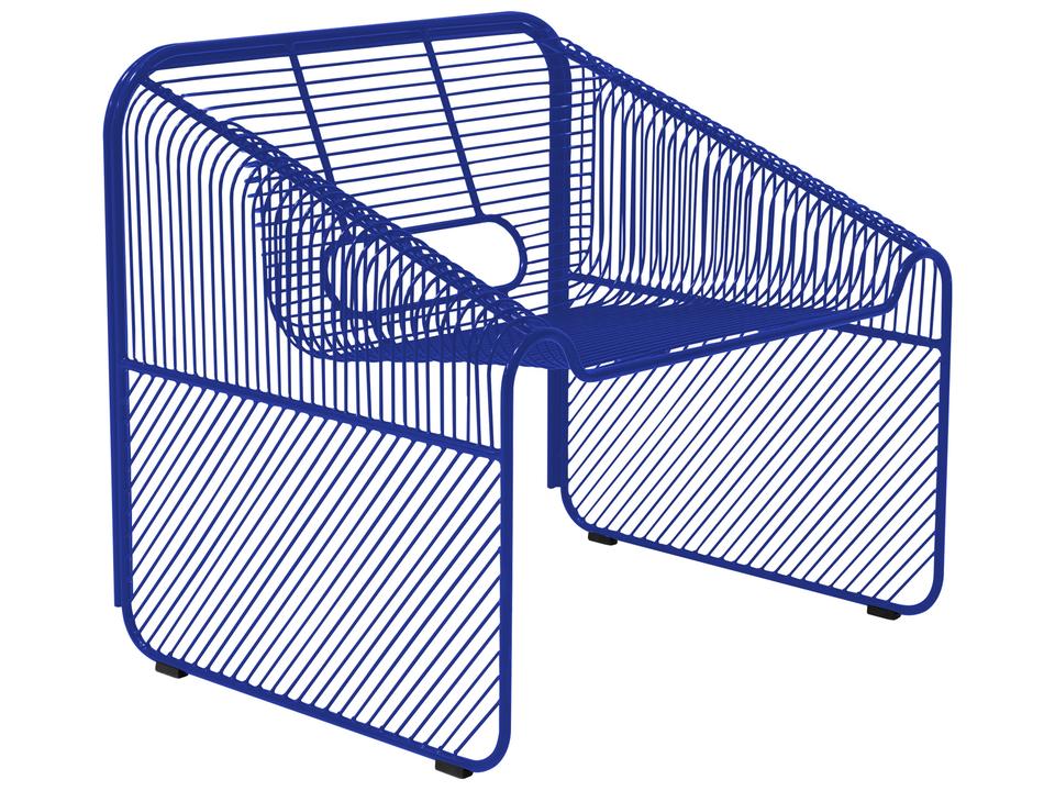Hot Seat Wire Lounge Chair in Electric Blue