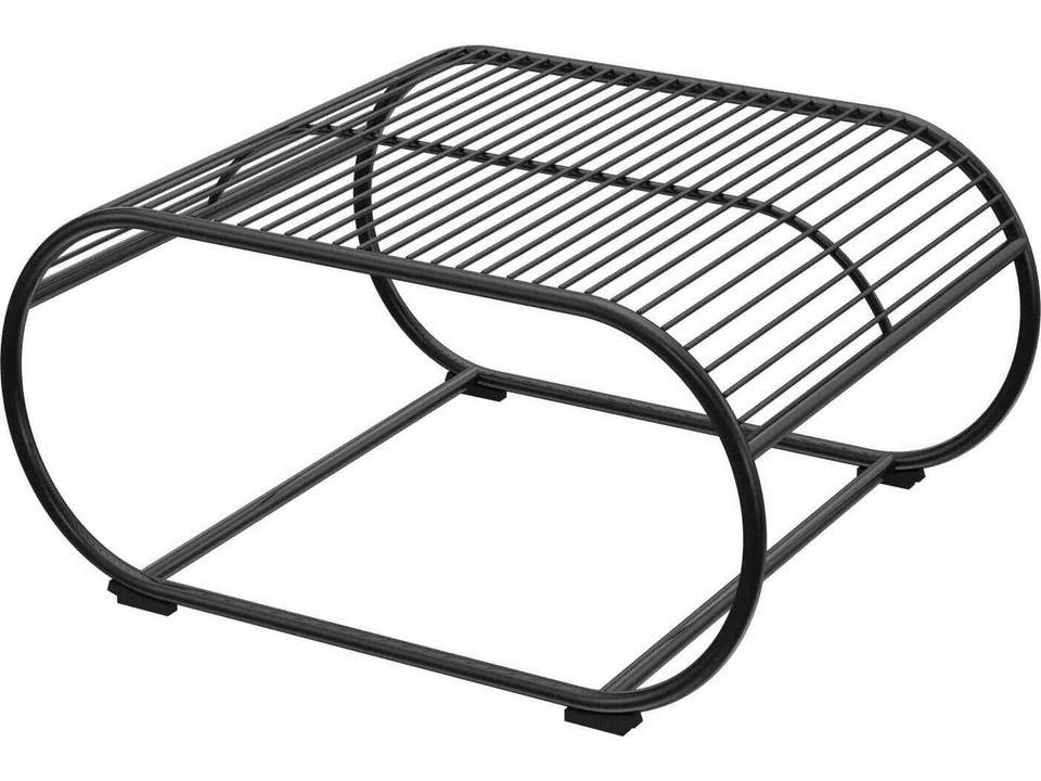 Bend Goods Loop Wire Ottoman in Black