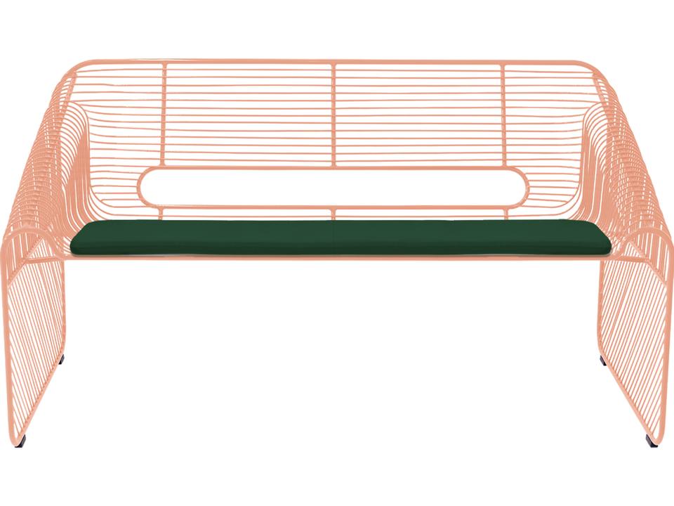 Loveseat Seat Pad in Forest Green