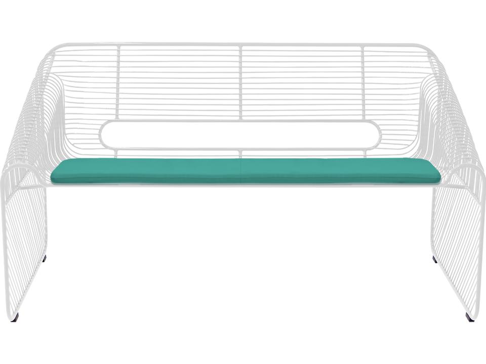 Loveseat Seat Pad in Teal Sunbrella