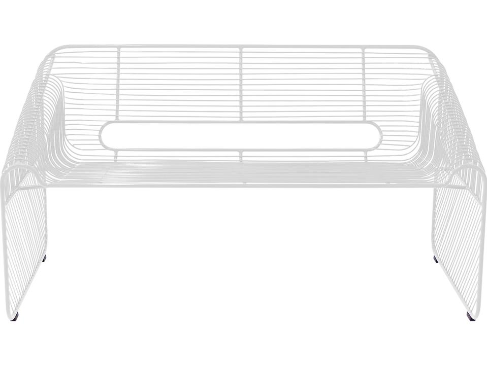 Galvanized Steel Loveseat in White
