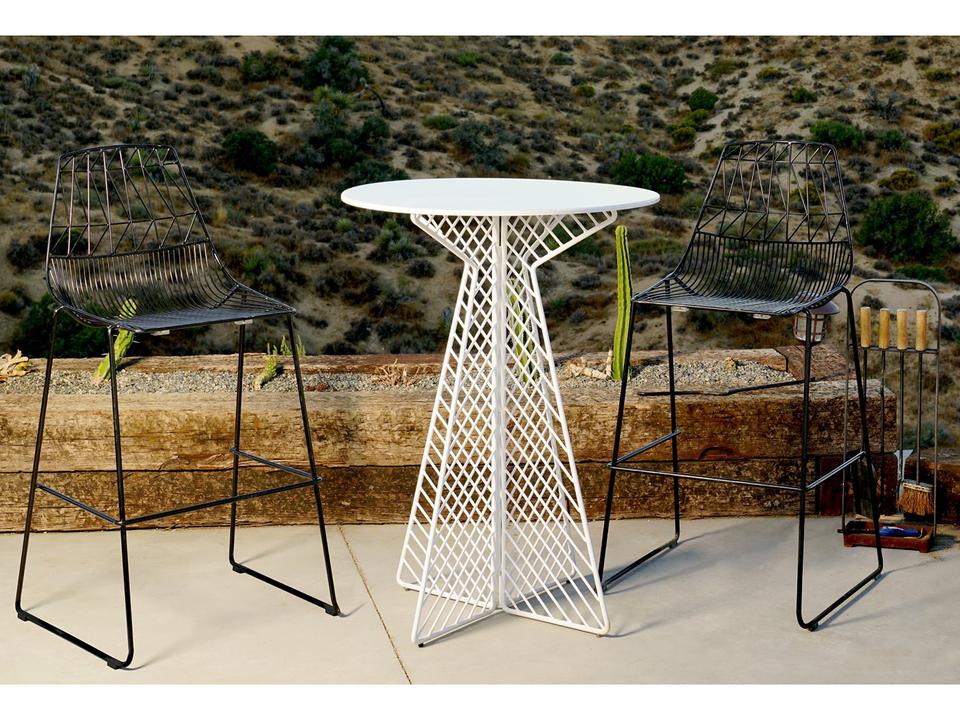 Outdoor Lucy Galvanized Iron Stackable Bar Set