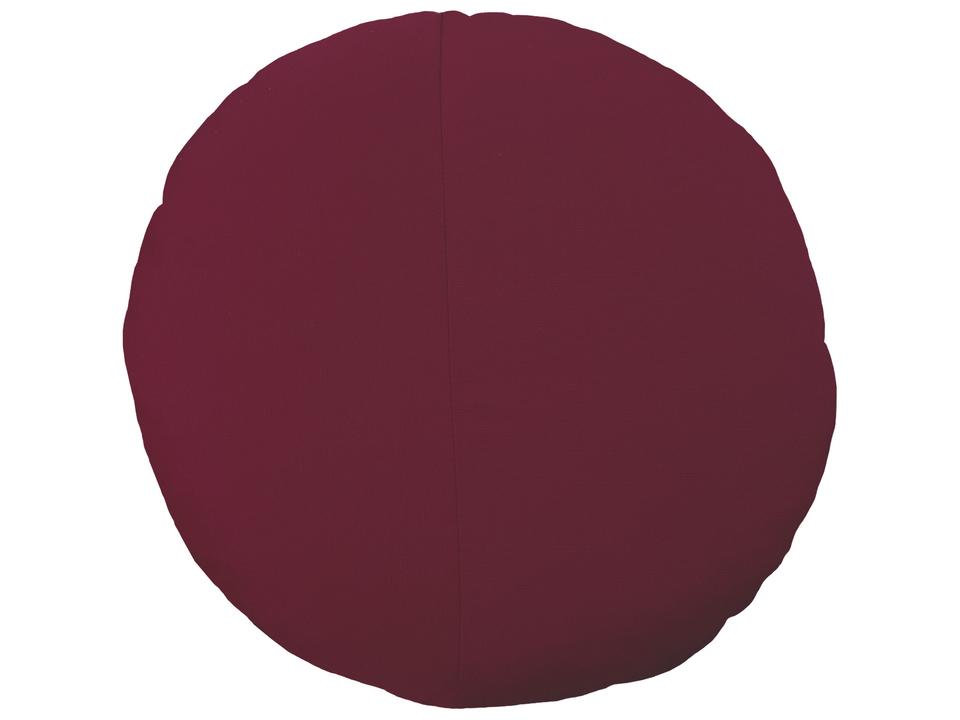 15-Inch Round Throw Pillow in Burgundy