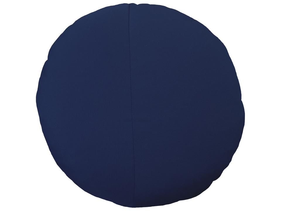 15-Inch Round Sunbrella Throw Pillow in Navy Blue