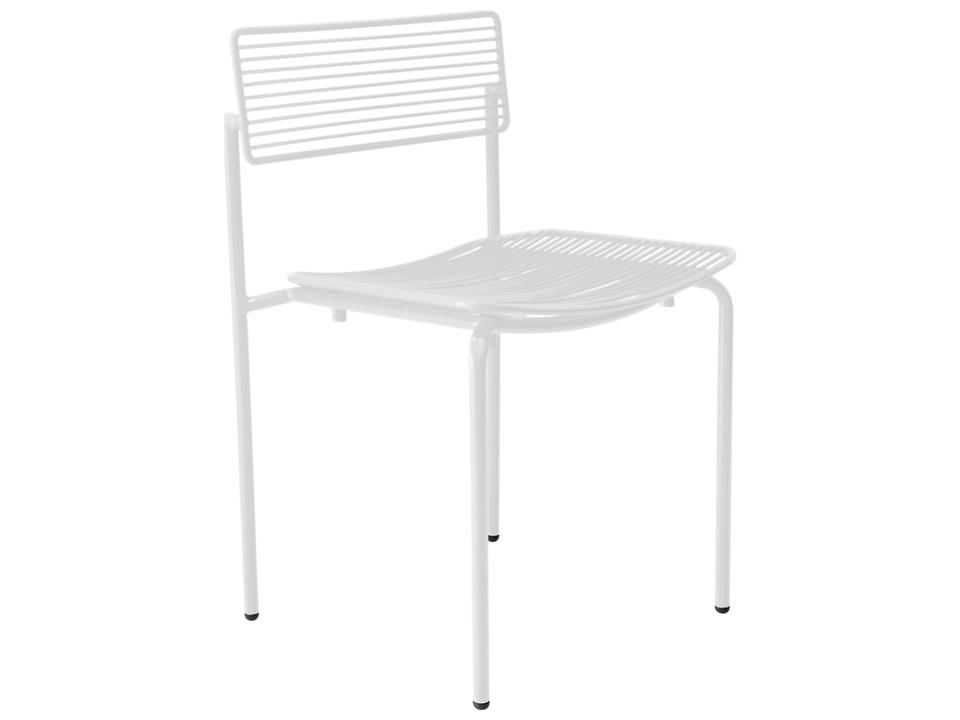 Bend Goods Rachel Non-Upholstered Dining Side Chair in White Galvanized Iron