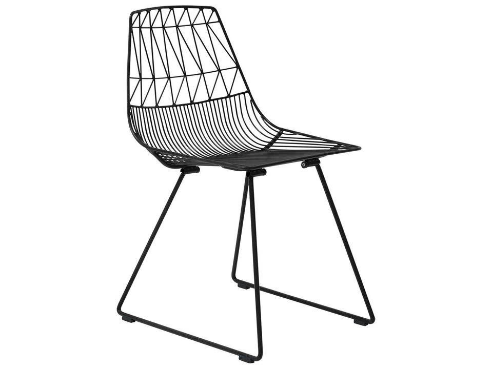 Bend Goods Lucy Stacking Wire Dining Side Chair in Black