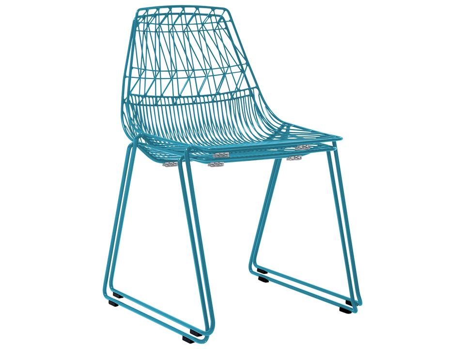 Bend Goods Lucy Stacking Dining Side Chair in Peacock