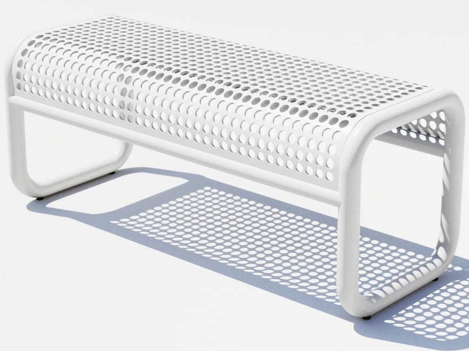Outdoor Tube Aluminum Metal Bench