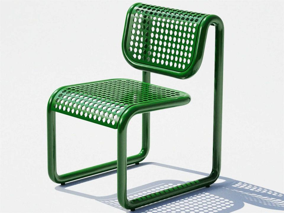 Tube Aluminum Metal Dining Chair
