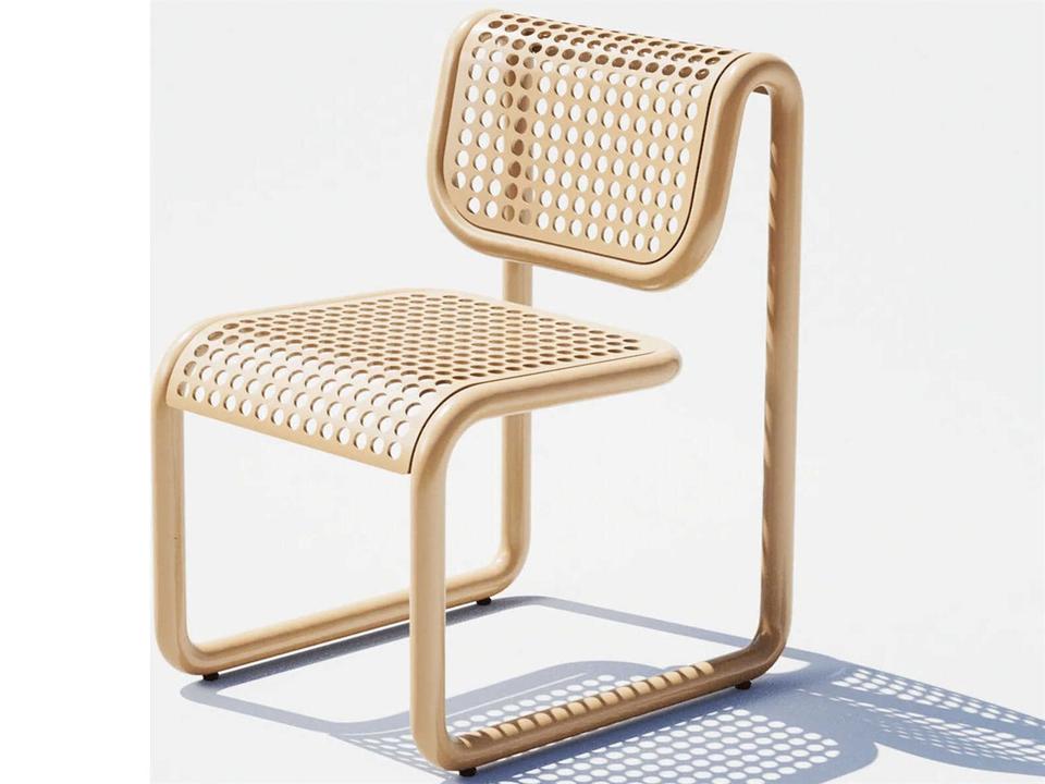 Tube Aluminum Metal Dining Chair