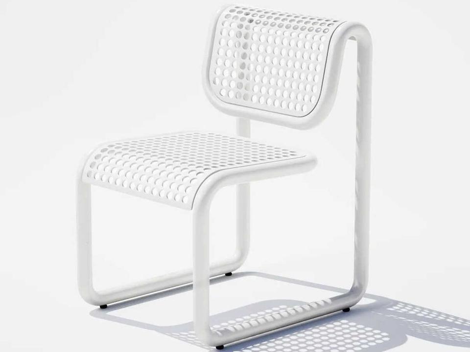 Tube Aluminum Metal Dining Chair