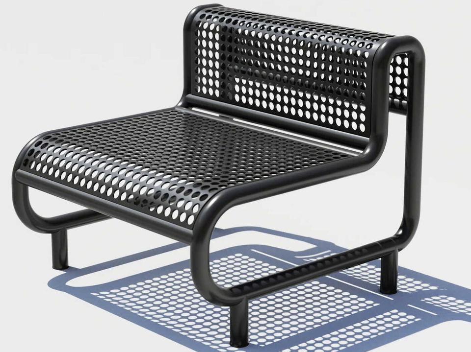 Outdoor Tube Aluminum Metal Lounge Chair