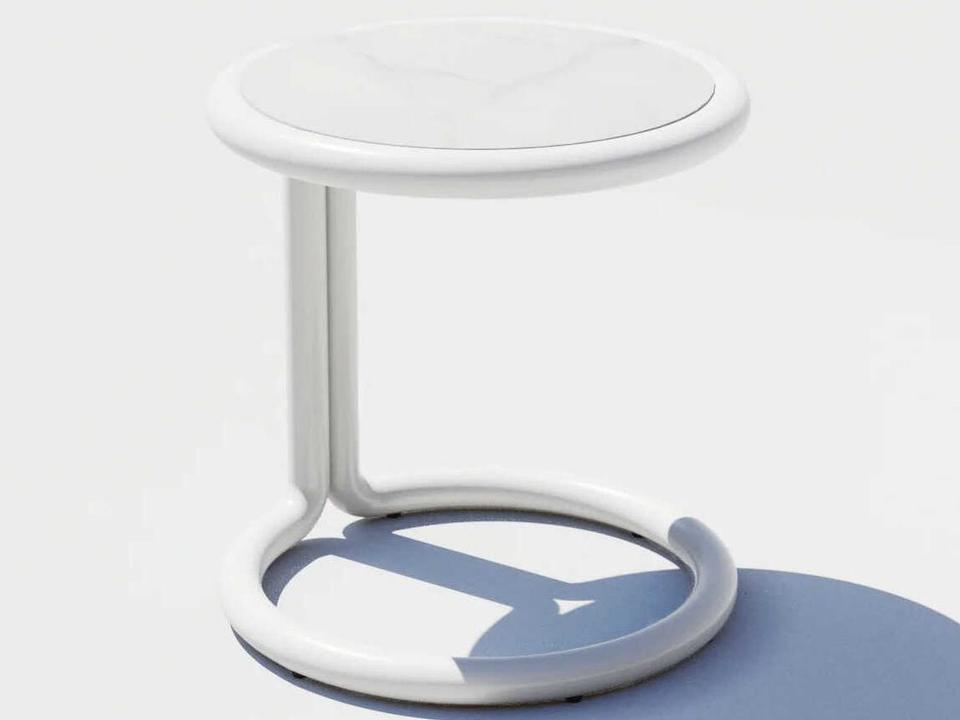 Outdoor Tube Aluminum Round End Table