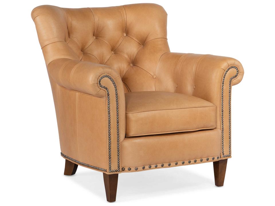 Kirby Upholstered Leather Accent Chair