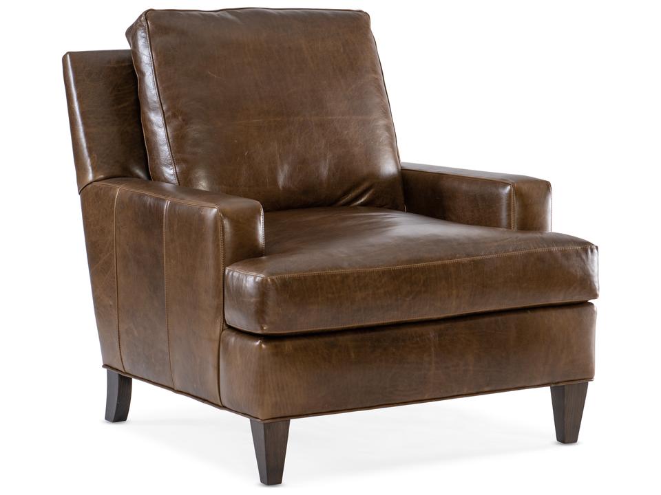 Barker Upholstered Leather Accent Chair